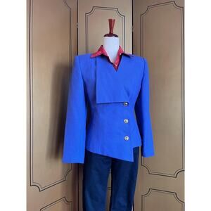Vintage structured jacket in blue, size 6